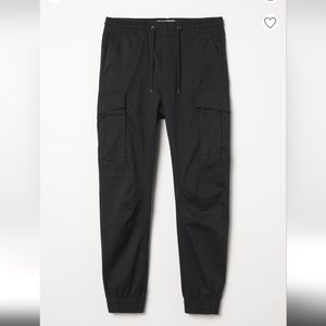 H&M Black Cargo Joggers Size S